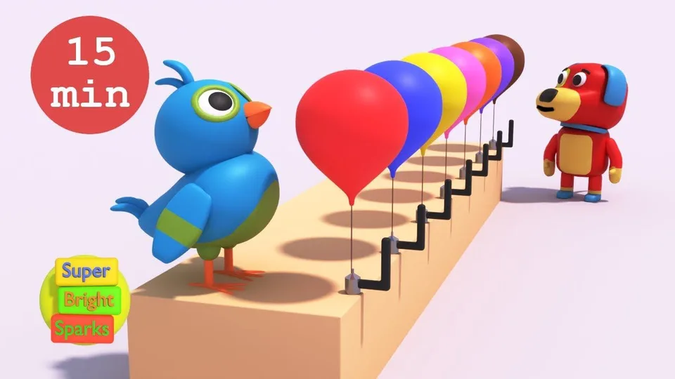 Learn Animals, Colors, Sounds & Fruits! 15 Minutes of Fun Learning for Toddlers