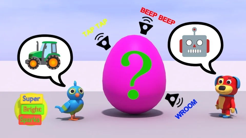 Surprise Egg Train! 🚂 Guess the Sound & Open the Eggs!