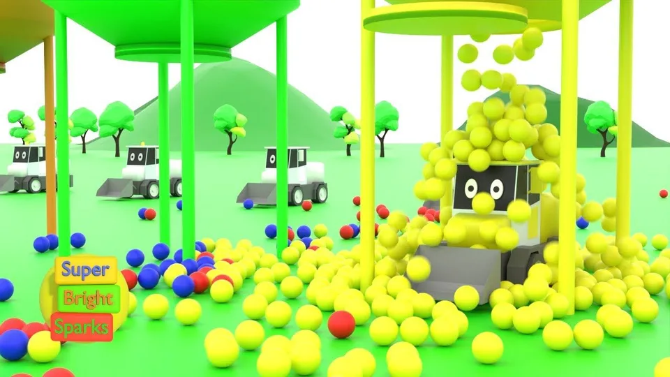 Learn Colors with Tractors! 3D Animation for Preschoolers
