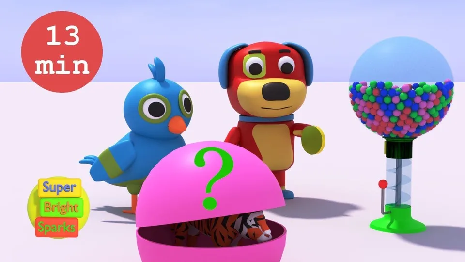 Animal Sounds & Surprise Egg Train! 13 Minutes of Fun Learning for Toddlers