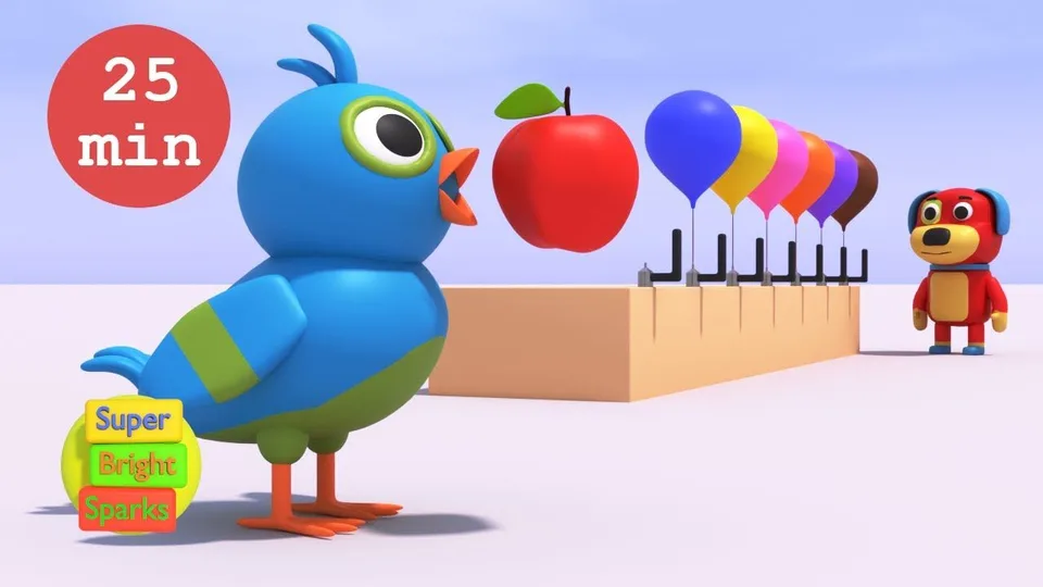 Learn Colors, Animals, Fruits & More! 25 Minutes of Fun Learning for Toddlers | Super Bright Sparks